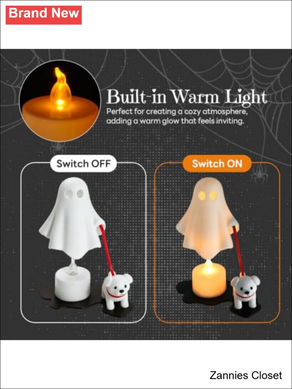 ๐ป Ghost Walking Dog Figurine Halloween Desktop Decor Collectible Ornament Fall - Picture 2 of 6